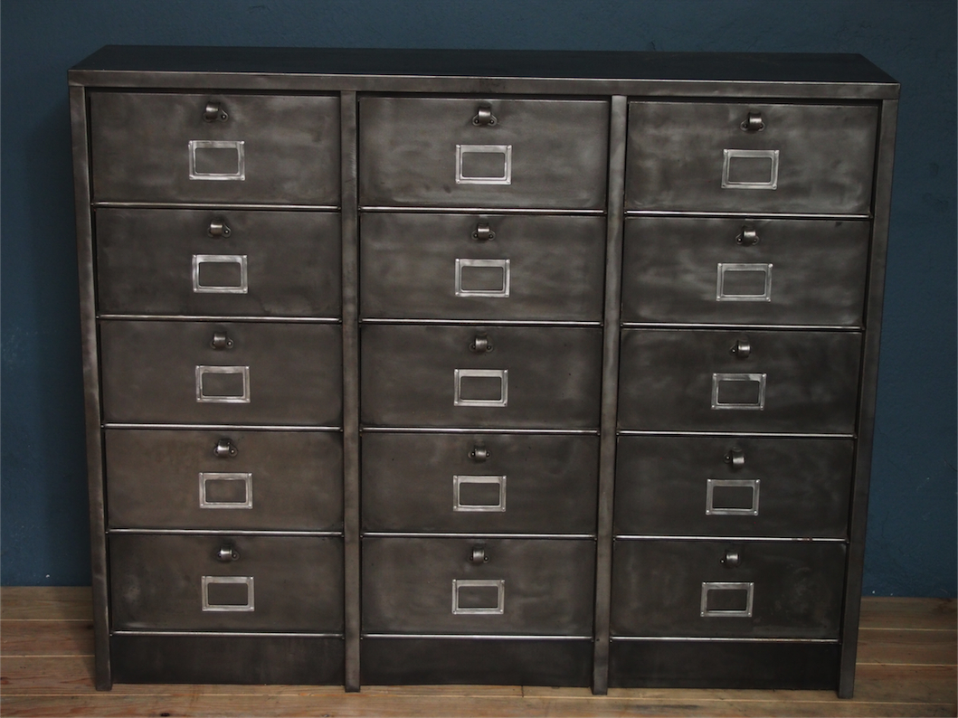 ancien grand meuble 15 casiers industriel strafor – Image 6