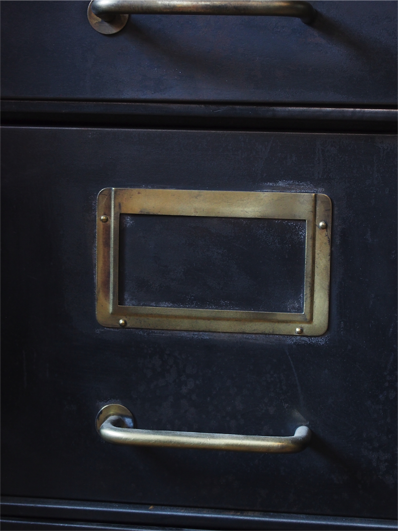 rare ancien meuble 8 tiroirs a rideau industriel roneo 1940 – Image 15