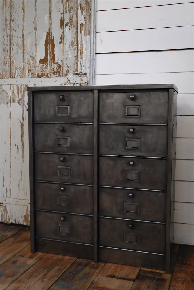 ancien grand meuble 10 casiers industriel strafor – Image 3