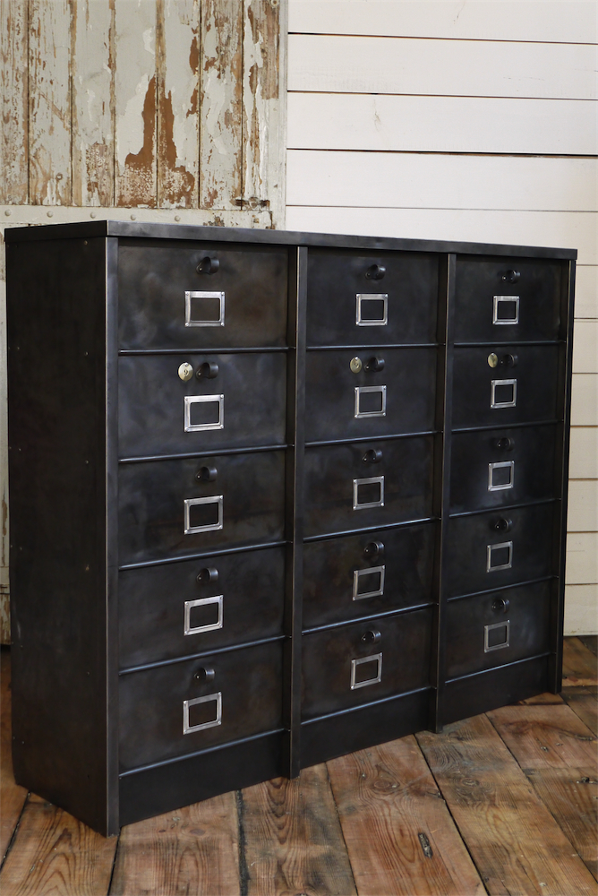 ancien grand meuble 15 casiers industriel strafor – Image 5