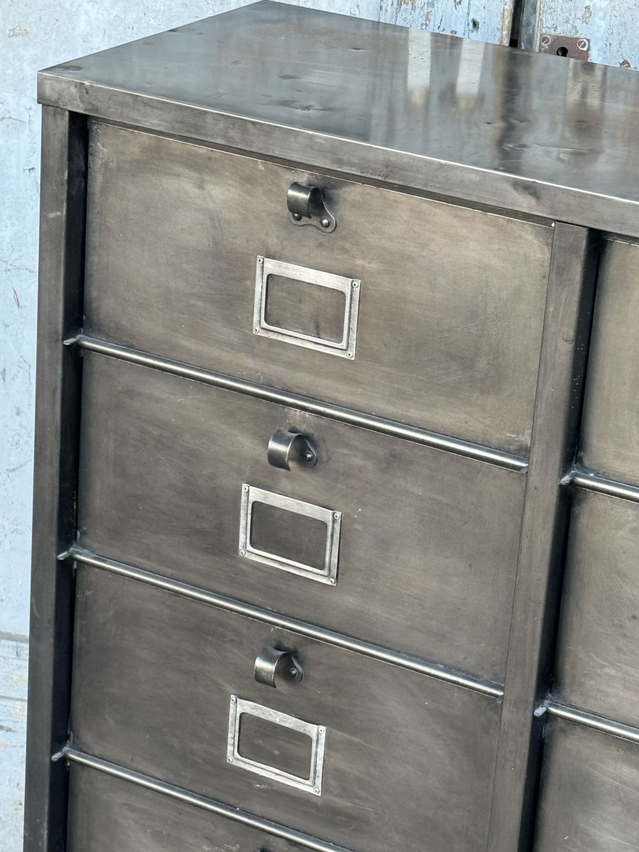 Antique strafor 1950 metal top 10 compartment industrial console unit (Copy) - Image 3