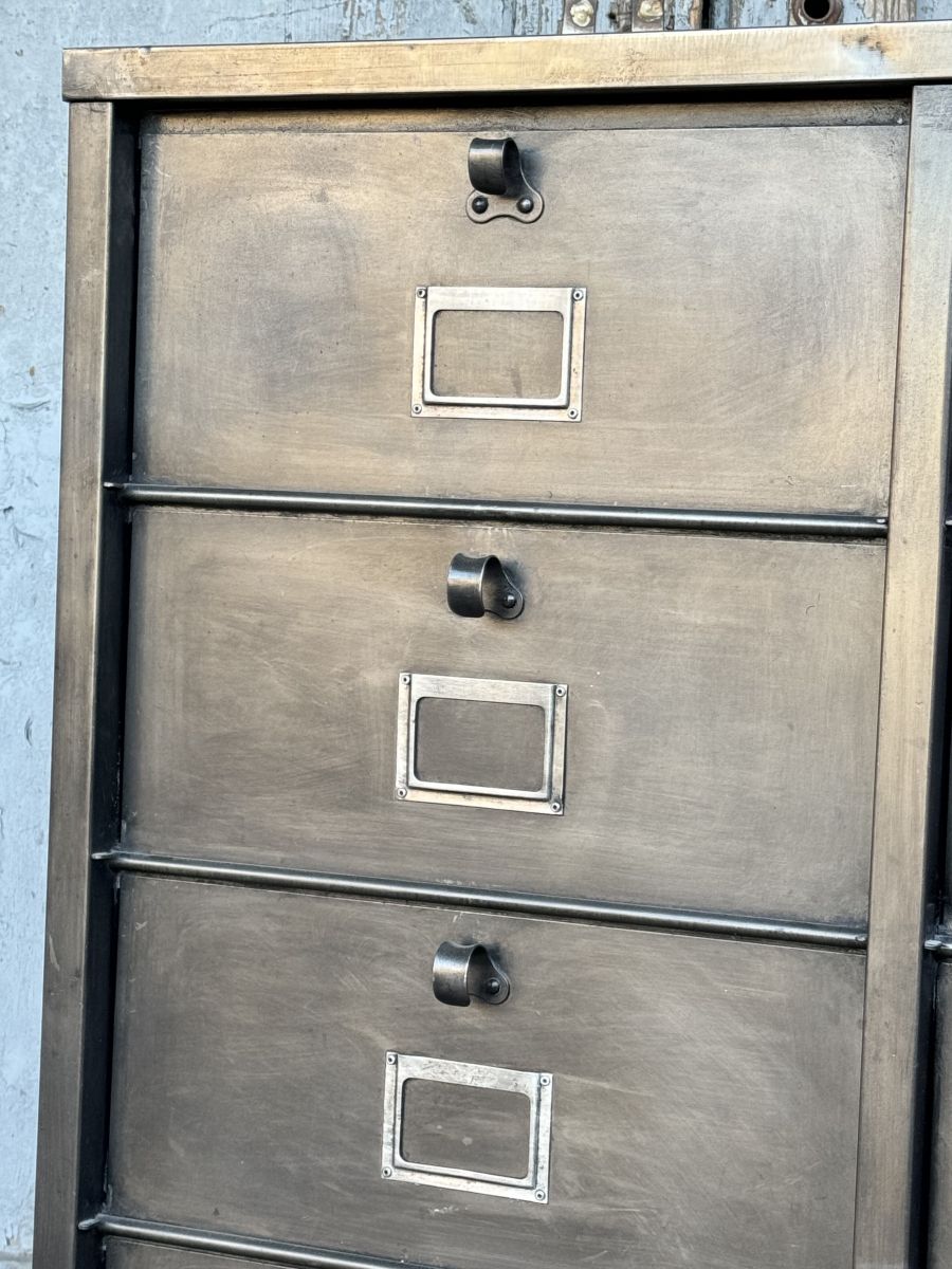 Antique strafor 1950 metal top 10 compartment industrial console unit (Copy) - Image 8