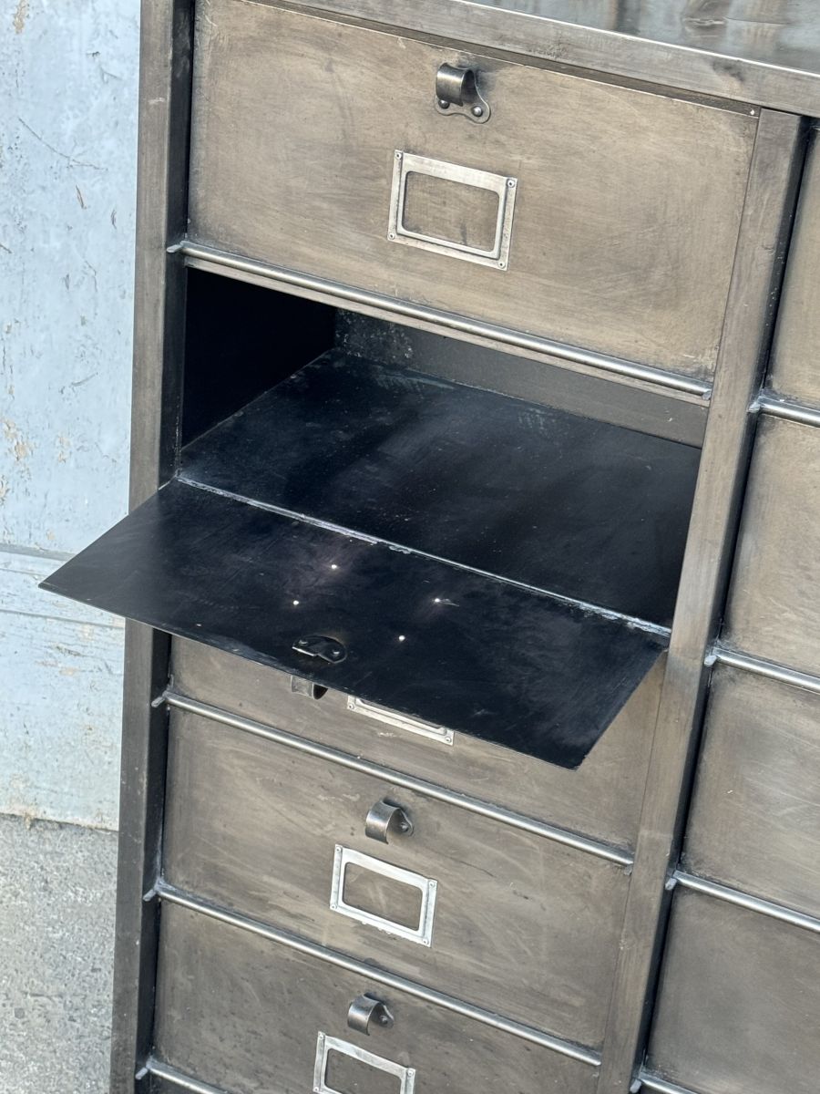 Antique strafor 1950 metal top 10 compartment industrial console unit (Copy) - Image 11