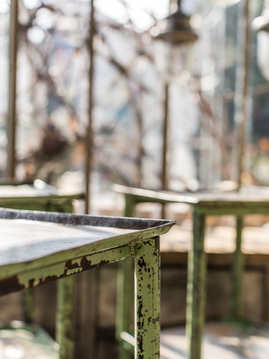 quinta rueda de taller industrial con pátina verde original - Image 11