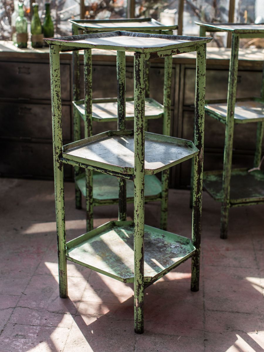 quinta rueda de taller industrial con pátina verde original - Image 12