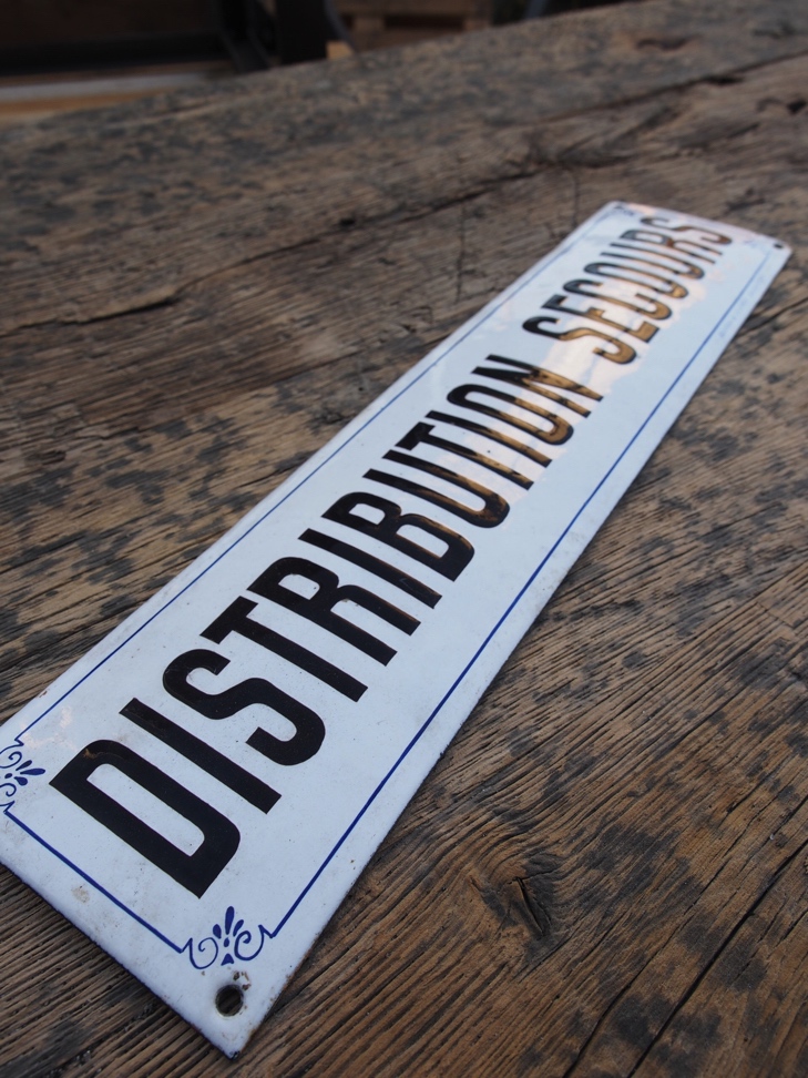 plaque emaillee d usine distribution secours – Image 2