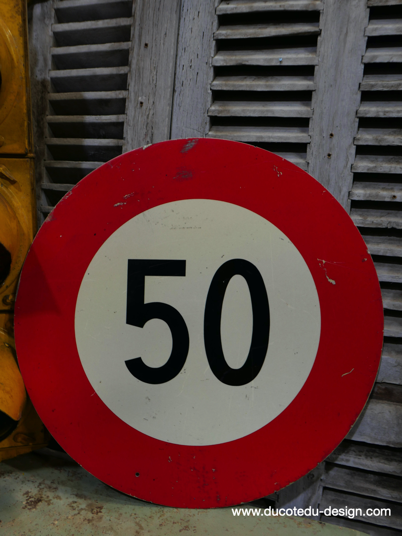 ancien panneau de signalisation Suisse limitation 50 – Image 2