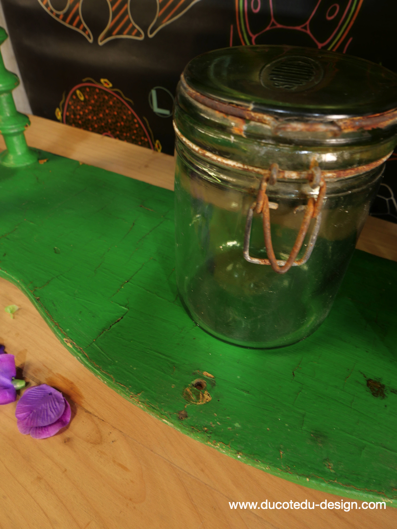 étagere bois patine verte – Image 5