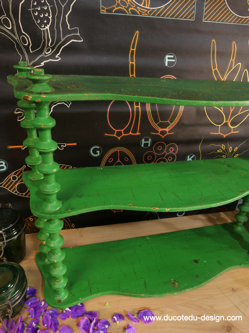 étagere bois patine verte – Image 7