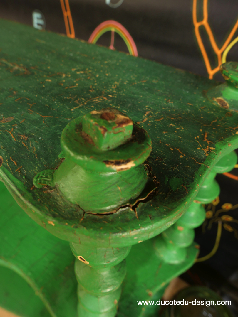 étagere bois patine verte – Image 9