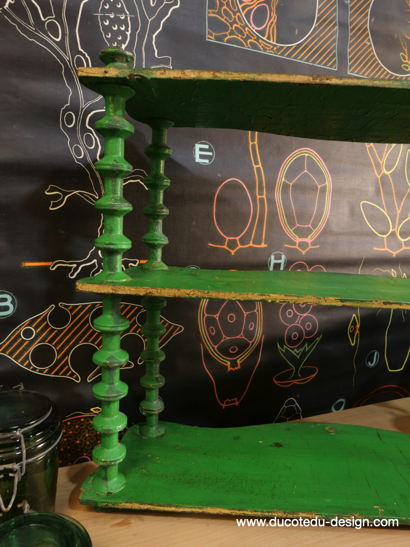 étagere bois patine verte – Image 10