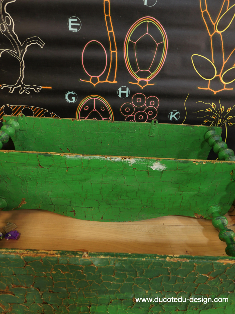 étagere bois patine verte – Image 12