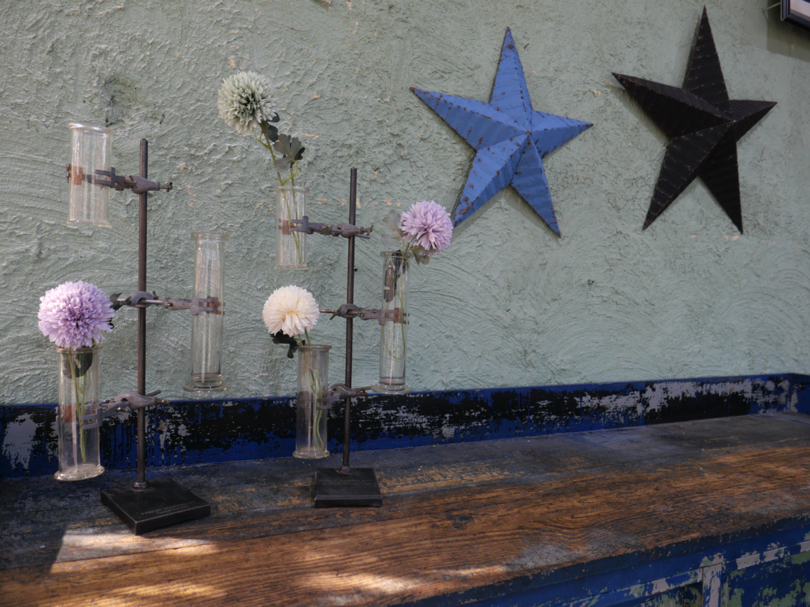 pied de laboratoire verrerie ancien tube triple vase – Image 13