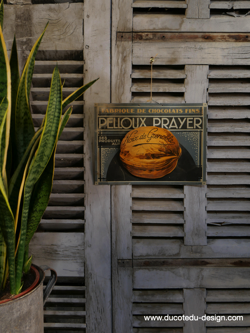 ancienne publicité carton chocolat pelloux prayer / noix de grenoble – Image 2