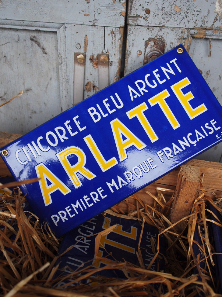 ancienne plaque emaillee publicitaire Arlatte chicorée – Image 2