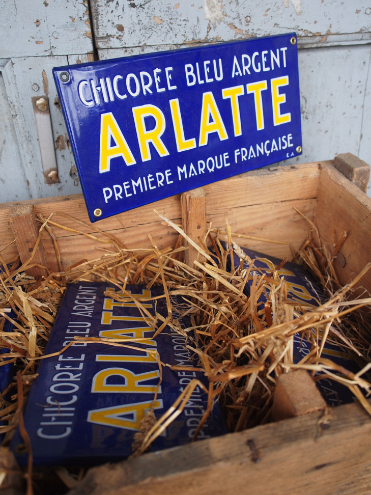 ancienne plaque emaillee publicitaire Arlatte chicorée – Image 5