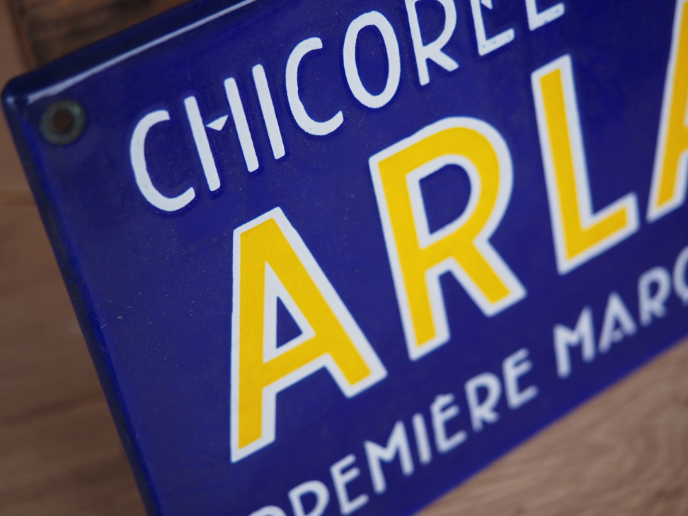 ancienne plaque emaillee publicitaire Arlatte chicorée – Image 9