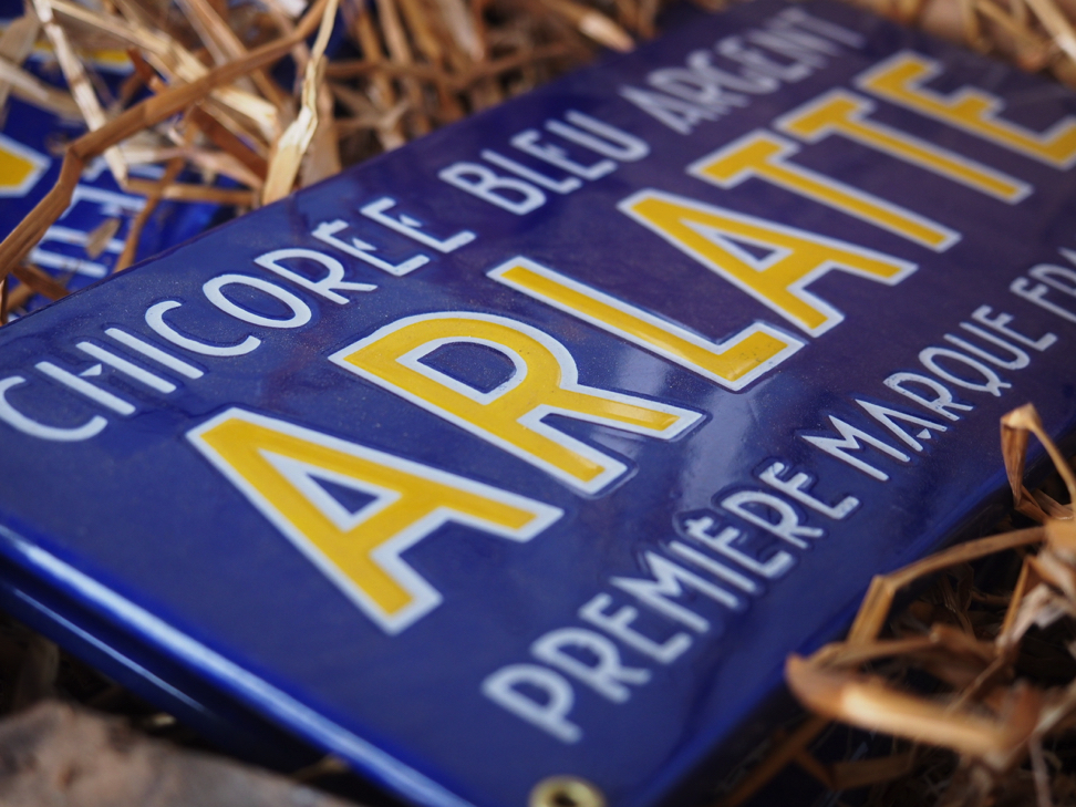 ancienne plaque emaillee publicitaire Arlatte chicorée – Image 13