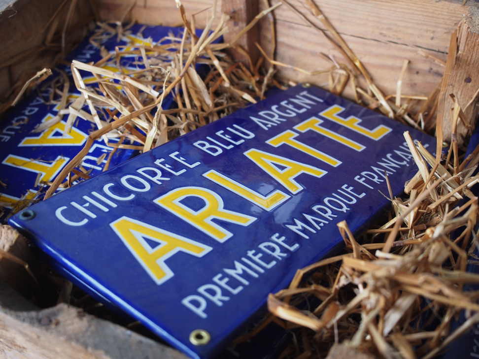 ancienne plaque emaillee publicitaire Arlatte chicorée – Image 3