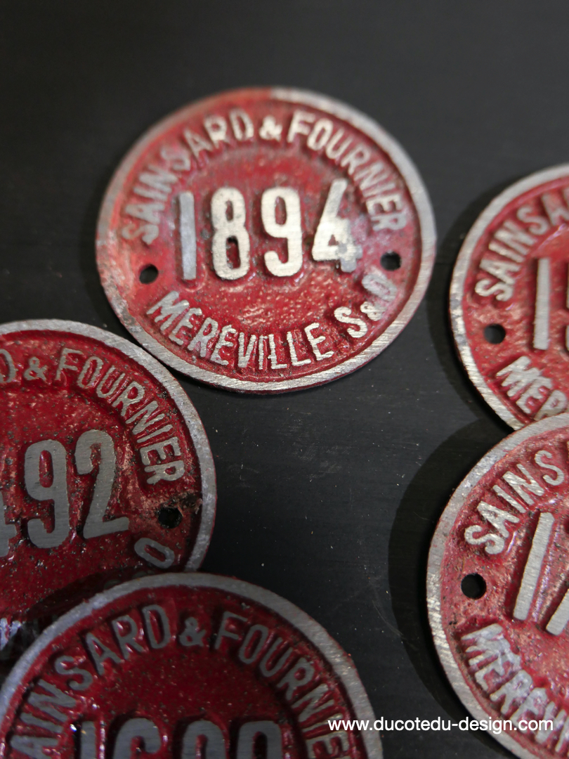 lot de 6 plaques d'une braserie de cidre sinsard fournier à Mereville lot 3 – Image 3