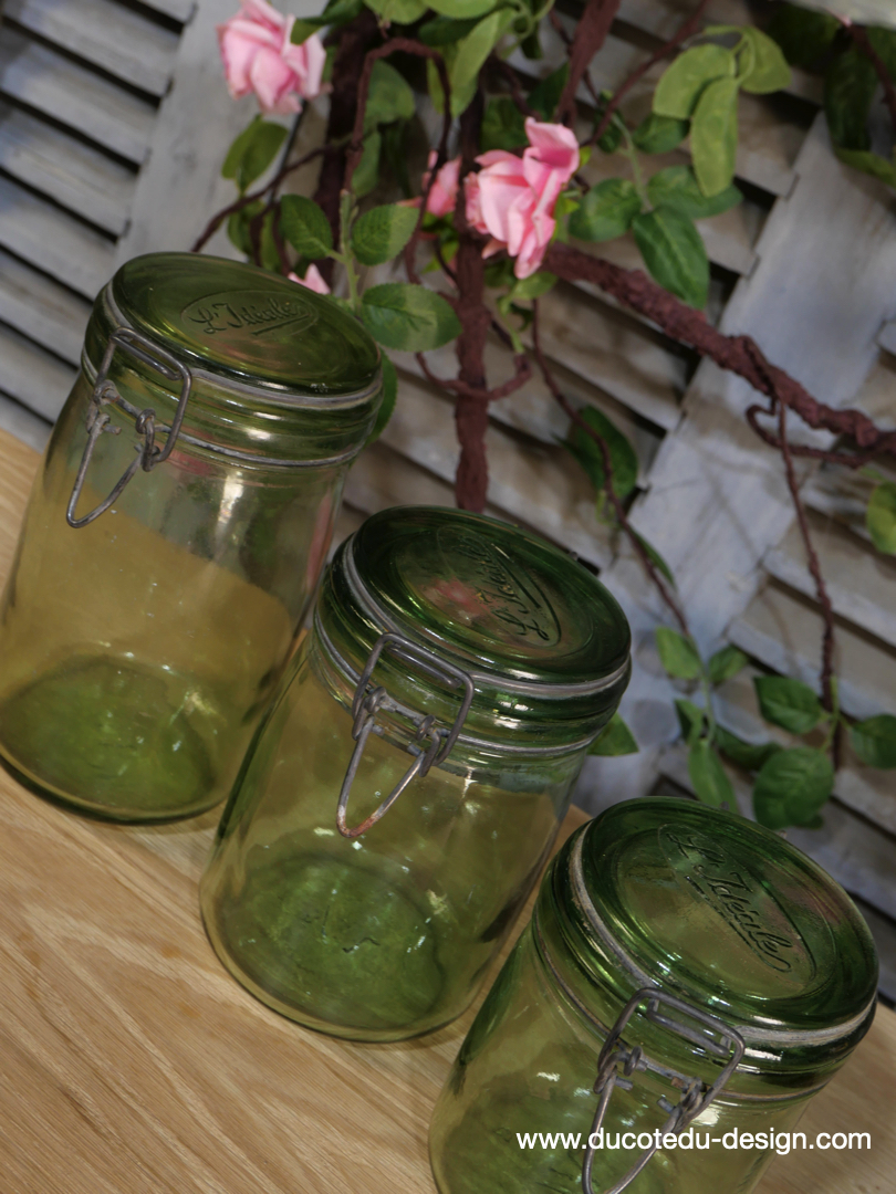 Pot à conserve en verre vert l'ideale - lot de 3 / ref 1 – Image 7