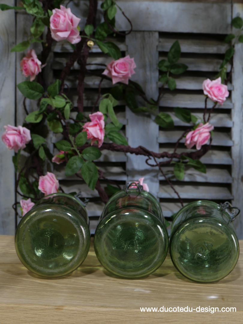 Pot à conserve en verre vert l'ideale - lot de 3 / ref 1 – Image 8