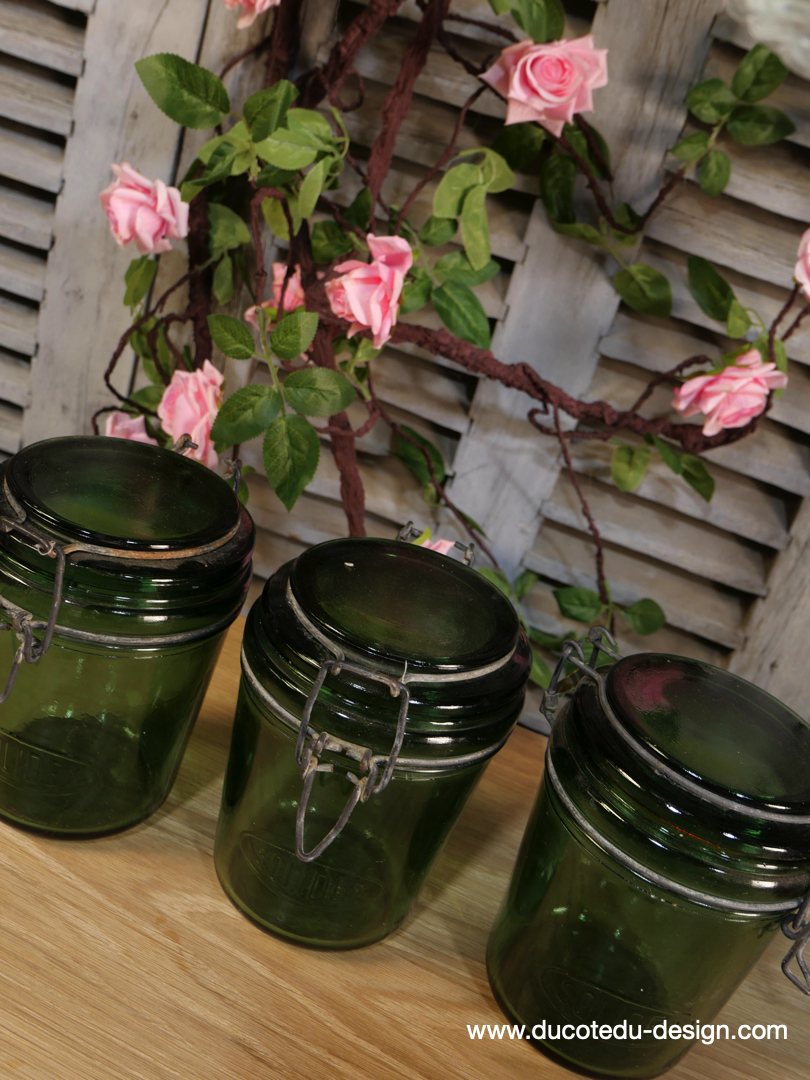 Pot à conserve en verre vert Solidex - lot de 3 / ref 2 – Image 5