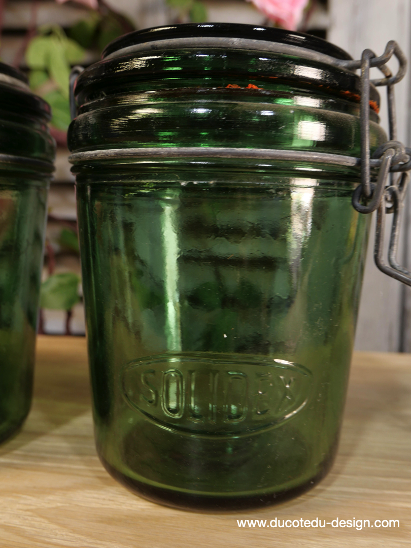 Pot à conserve en verre vert Solidex - lot de 3 / ref 2 – Image 6