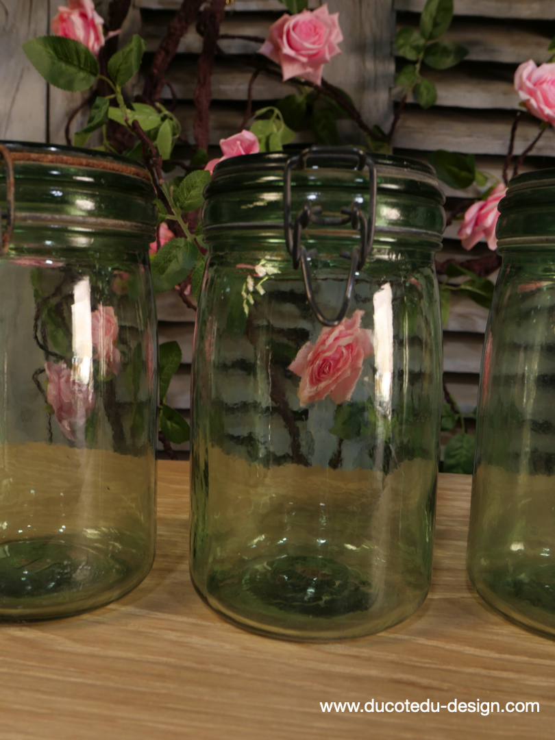 Pot à conserve en verre vert l'ideale - lot de 3 / ref 4 – Image 5