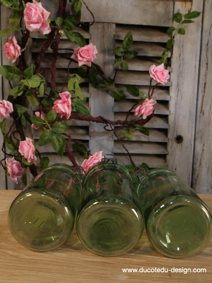 Pot à conserve en verre vert l'ideale - lot de 3 / ref 4 – Image 7