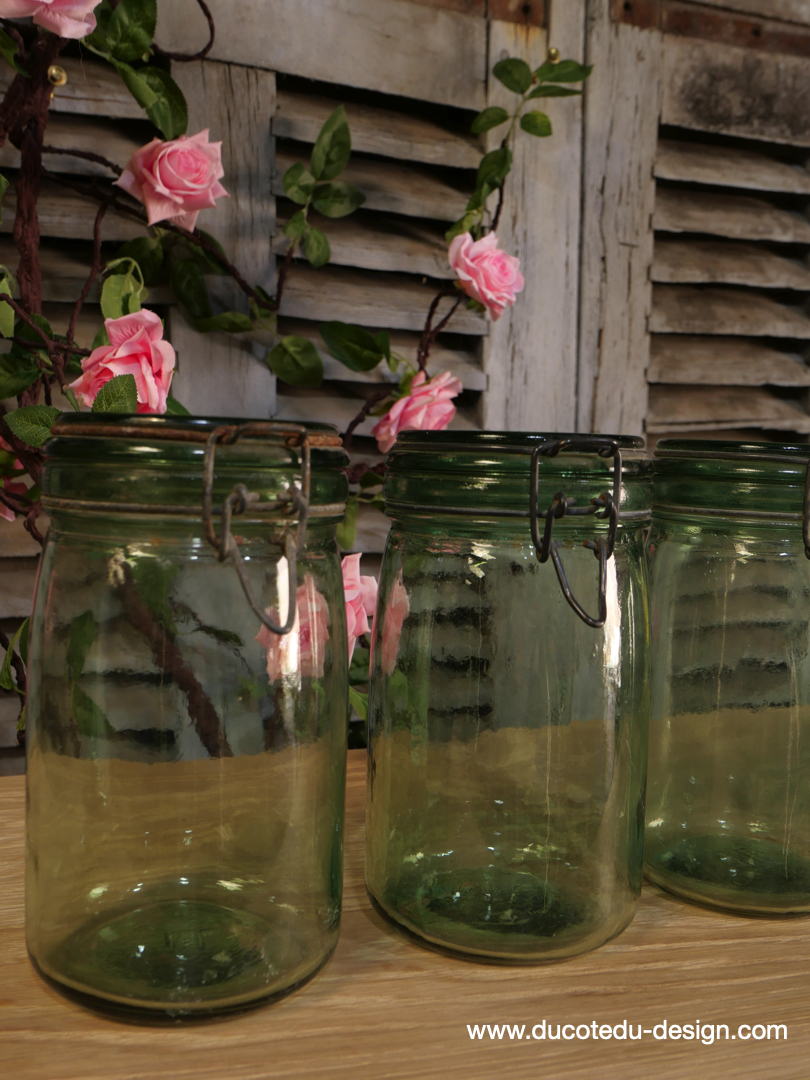 Pot à conserve en verre vert l'ideale - lot de 3 / ref 4 – Image 8