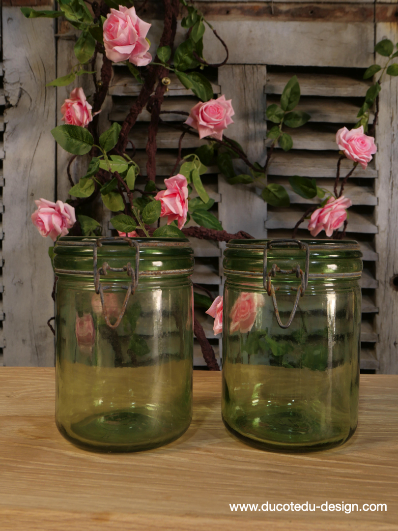 Pot à conserve en verre vert l'ideale - lot de 2 / ref 5 – Image 2