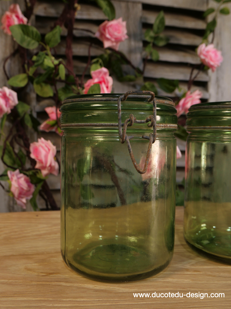 Pot à conserve en verre vert l'ideale - lot de 2 / ref 5 – Image 3