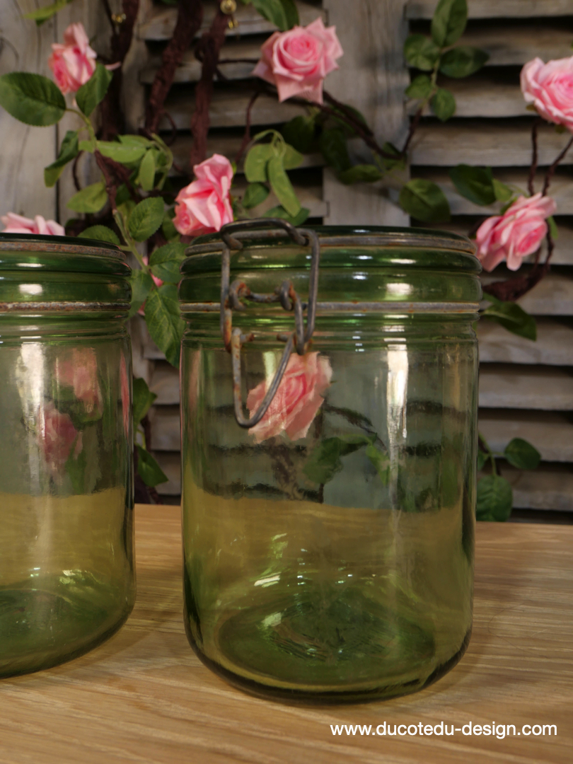 Pot à conserve en verre vert l'ideale - lot de 2 / ref 5 – Image 4