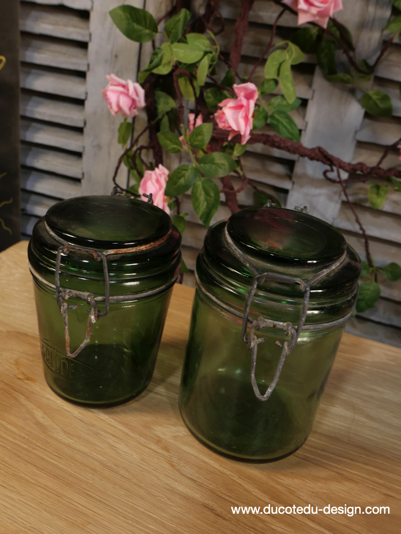 Pot à conserve en verre vert Solidex - lot de 2 / ref 7 – Image 5