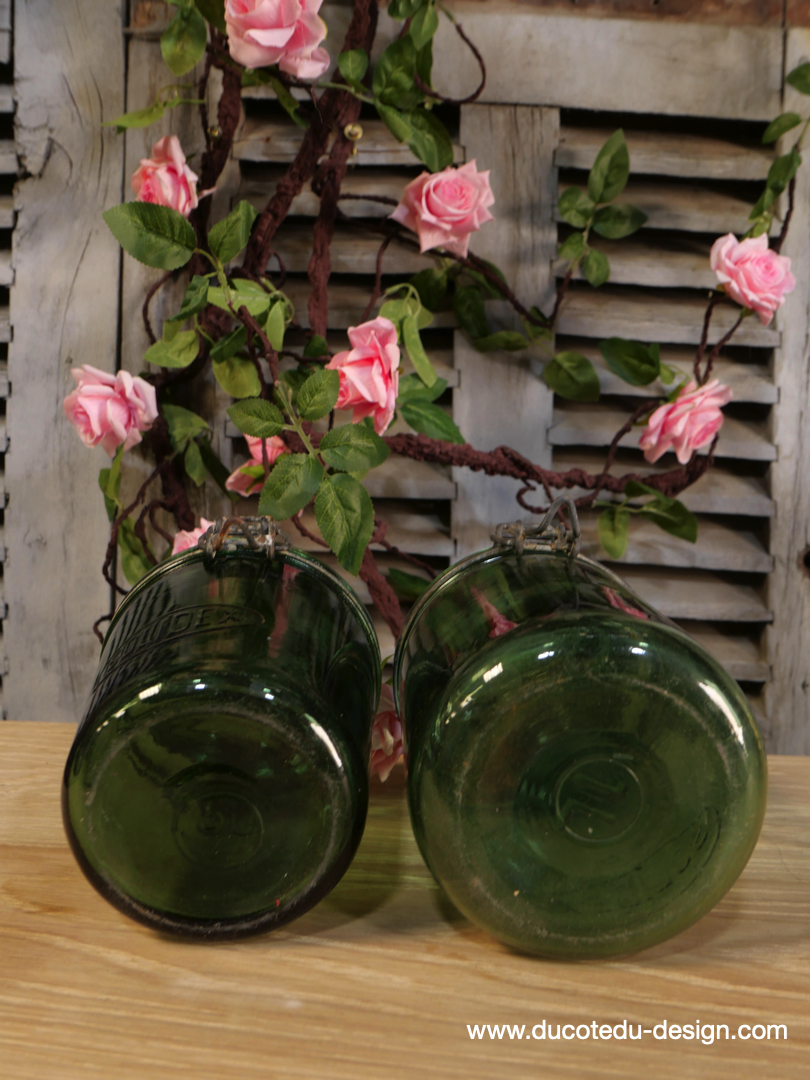 Pot à conserve en verre vert Solidex - lot de 2 / ref 7 – Image 6