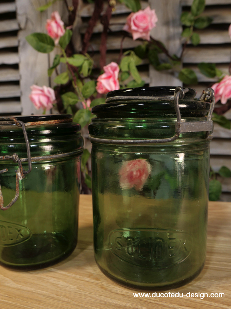 Pot à conserve en verre vert Solidex - lot de 2 / ref 7 – Image 7