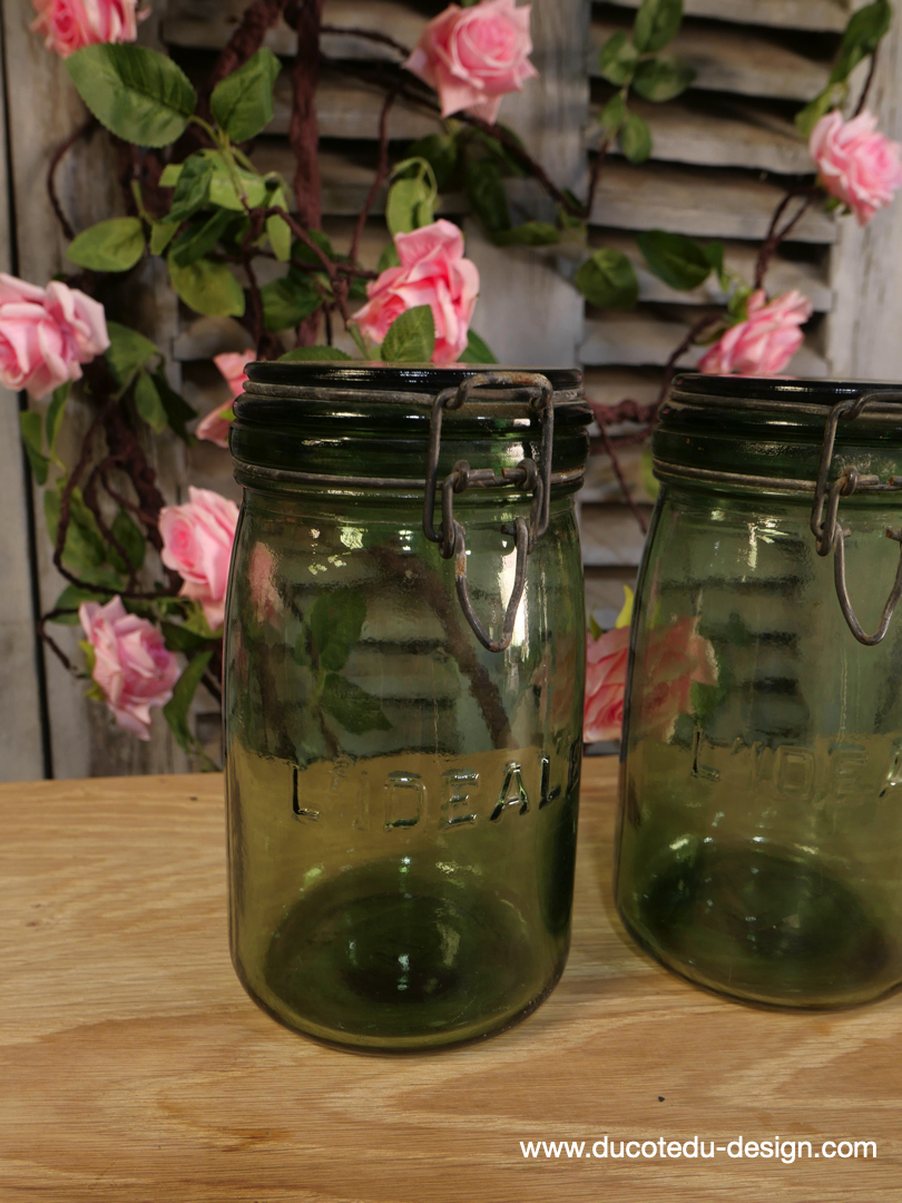 Pot à conserve en verre vert l'ideale - lot de 2 / ref 8 – Image 3