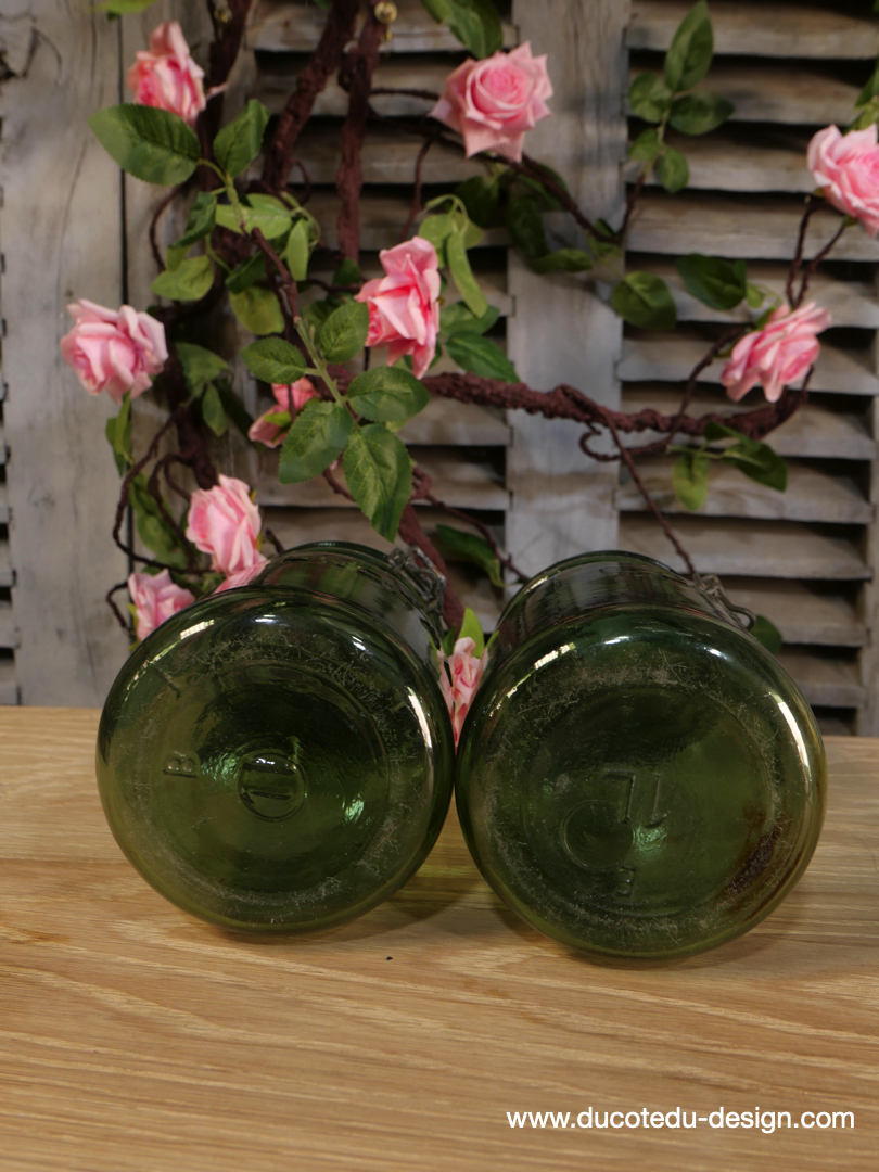 Pot à conserve en verre vert l'ideale - lot de 2 / ref 8 – Image 6