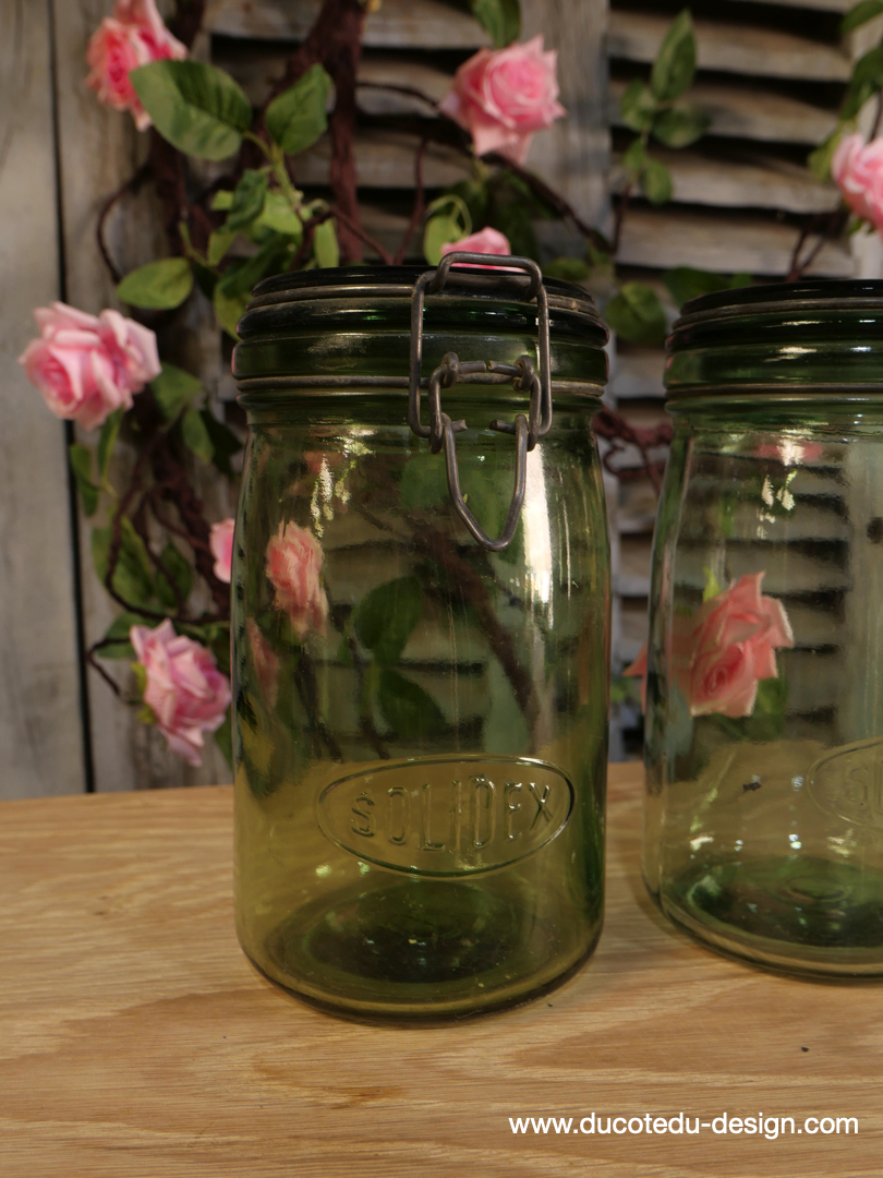 Pot à conserve en verre vert Solidex - lot de 2 / ref 9 – Image 3
