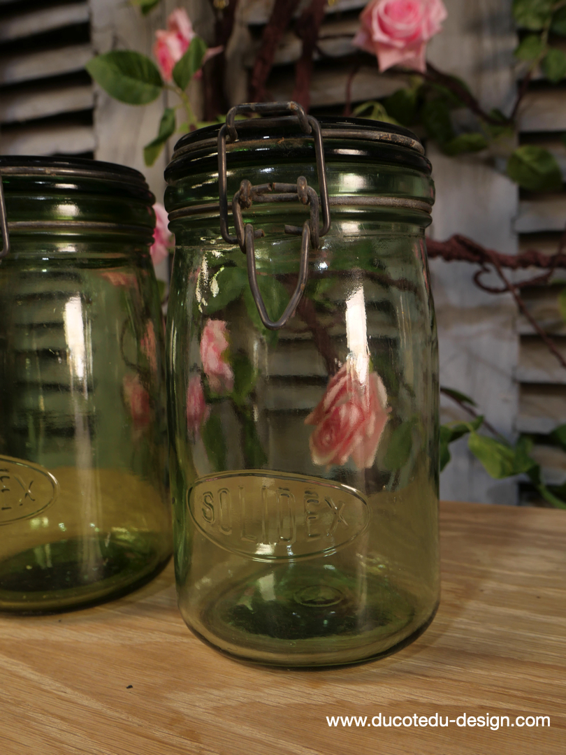 Pot à conserve en verre vert Solidex - lot de 2 / ref 9 – Image 4