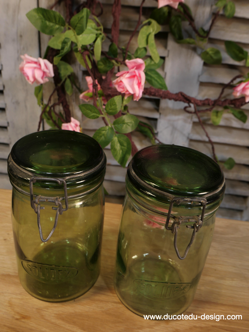 Pot à conserve en verre vert Solidex - lot de 2 / ref 9 – Image 5