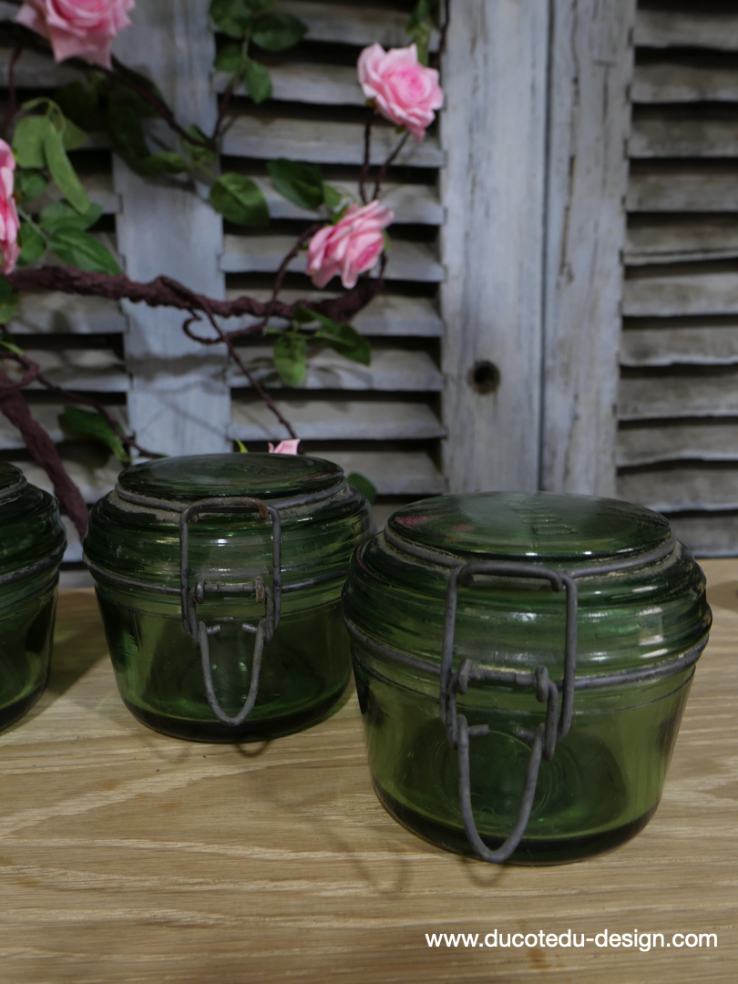 Pot à conserve en verre vert Durfor - lot de 5 / ref 10 – Image 4