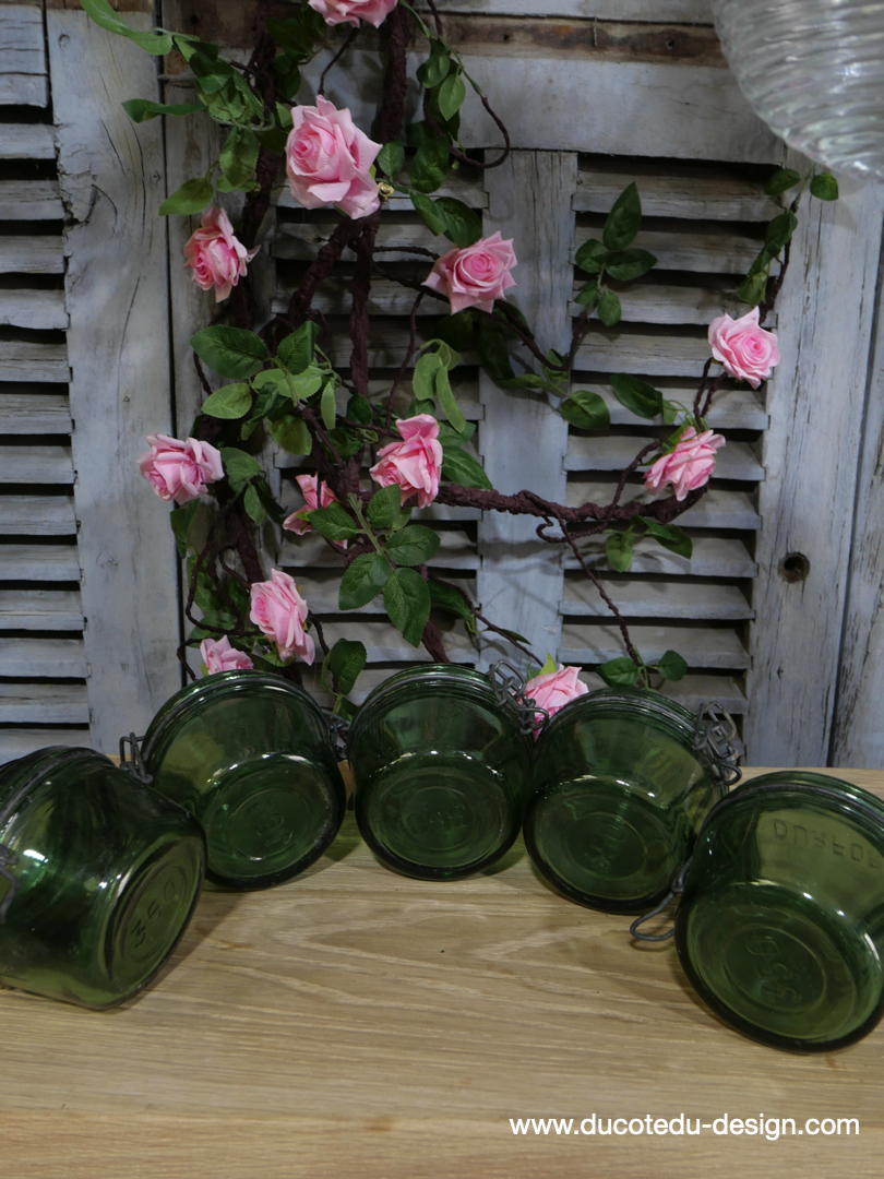 Pot à conserve en verre vert Durfor - lot de 5 / ref 10 – Image 6