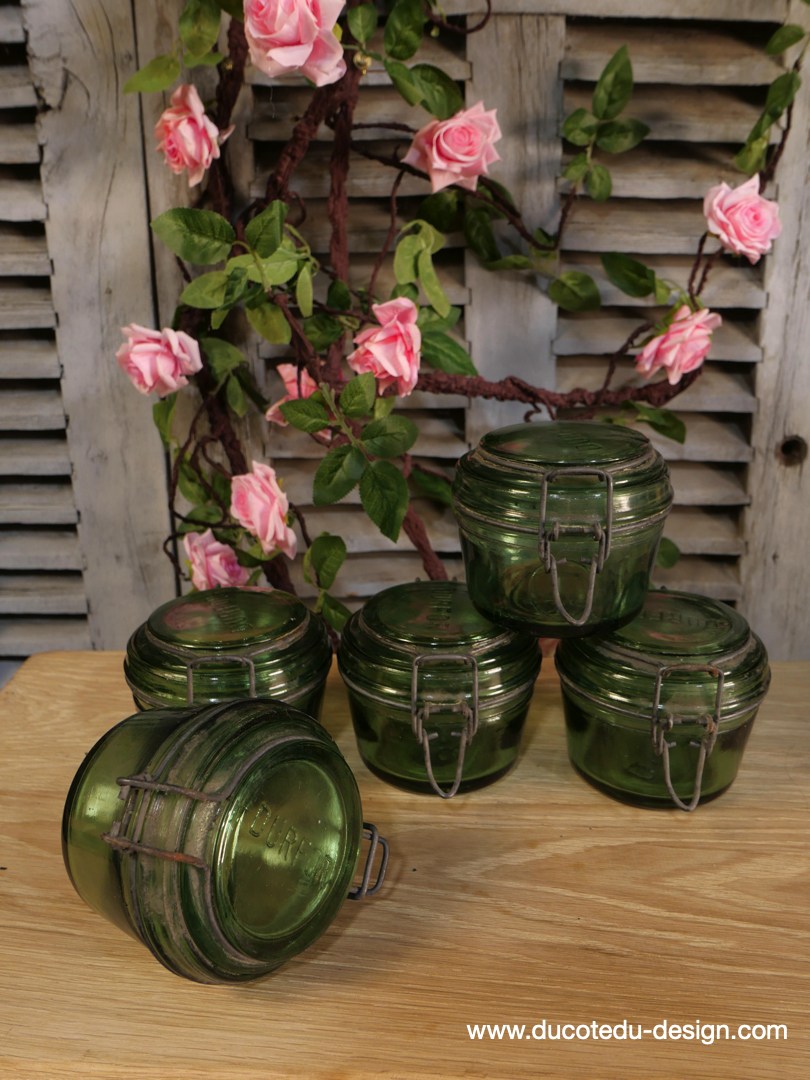 Pot à conserve en verre vert Durfor - lot de 5 / ref 10 – Image 7