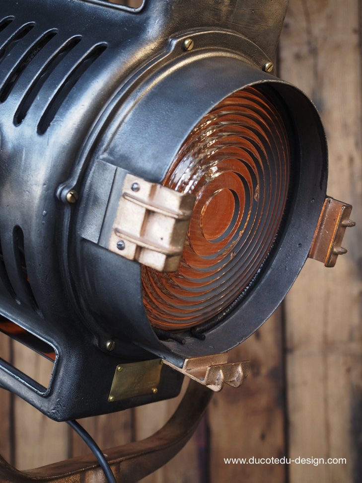 Ancien rare projecteur cinema hollywood Richardson 1930/40 pied cinema roulette – Image 6