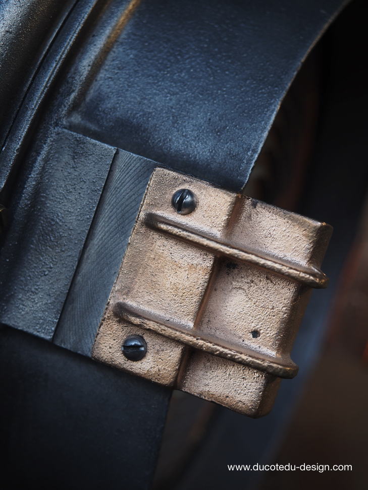 Ancien rare projecteur cinema hollywood Richardson 1930/40 pied cinema roulette – Image 9