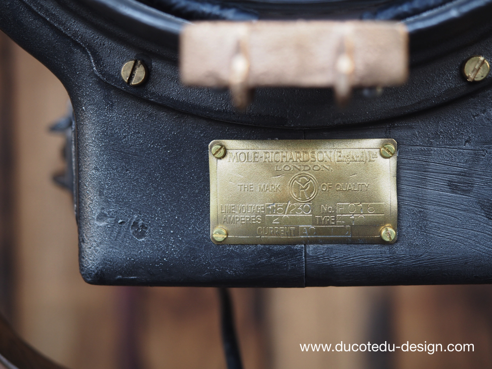 Ancien rare projecteur cinema hollywood Richardson 1930/40 pied cinema roulette – Image 15