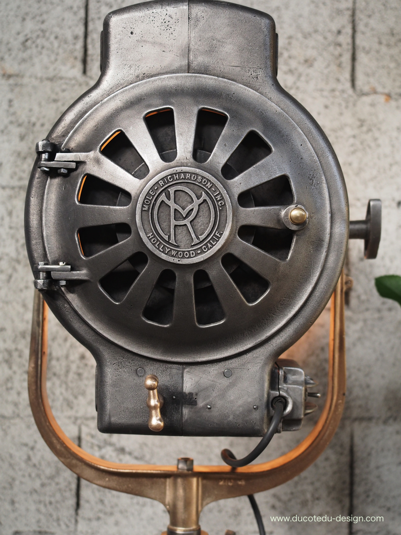 Ancien rare projecteur cinema hollywood Richardson 1930/40 pied cinema roulette – Image 17