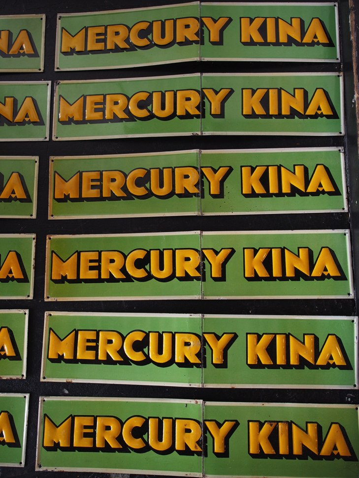 plaque publicitaire mercury kina stock vintage – Image 3